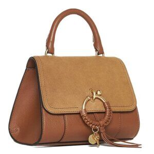 NWT ✅ See by Chloe JOAN Leather & Suede Bag CARAMEL ✨ NWT